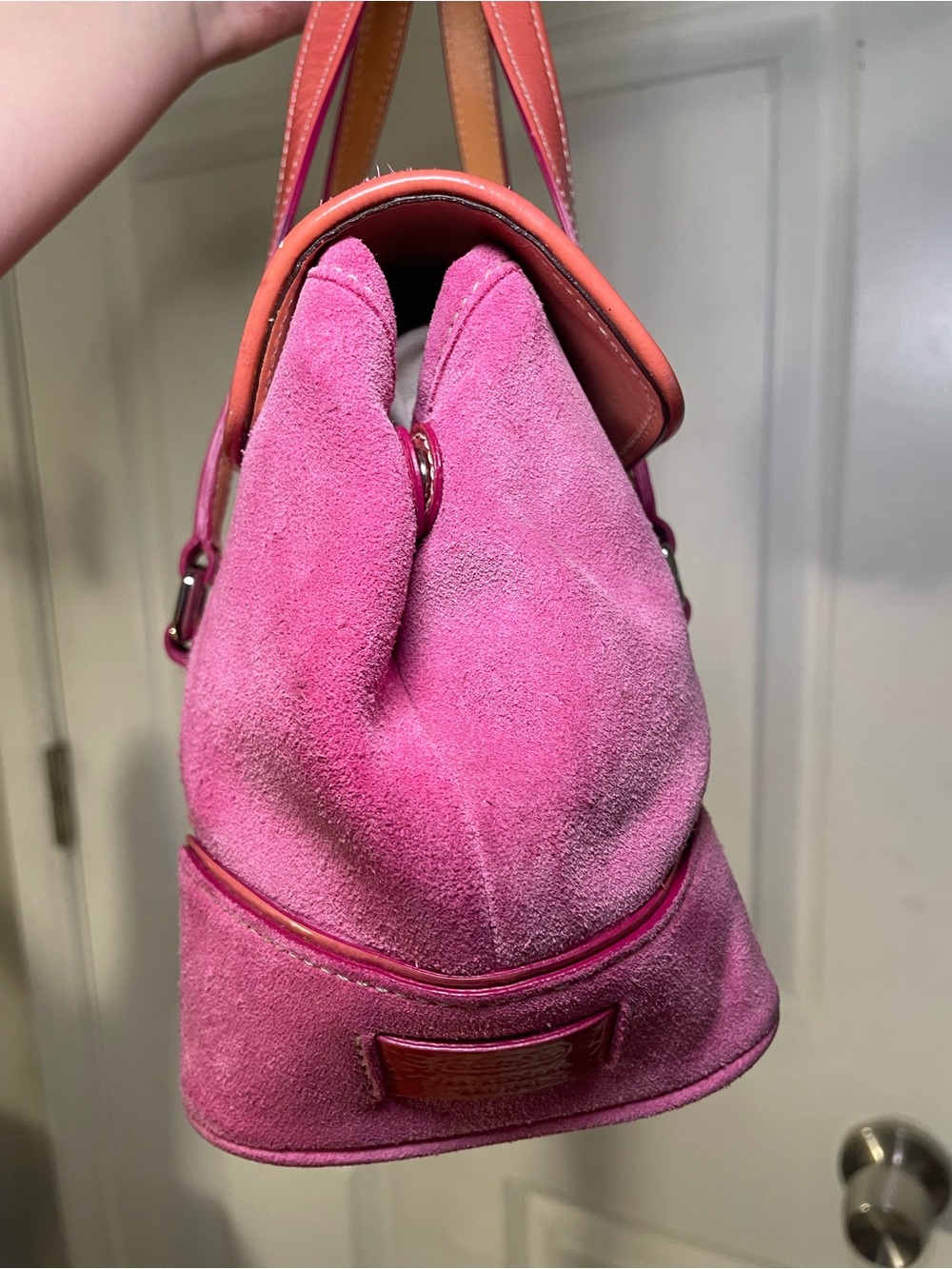 Vintage Coach suede leather handbag - Picture 4 of 7